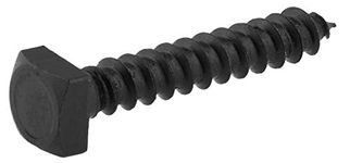 Rustic Square Head Lag Bolts 1/4" x 1-1/2" Black Oxide (100 Pack) Heavy Duty Wood Screws by Makers Bolt