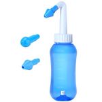 JimXen Nasal Wash Neti Nose 300 ml Bottle Pot Sinus Rinse Pressure Cleaner Irrigation System for Adult and Children BPA Free (300ml)