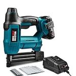 Cordless Brad Nailer, NEU MASTER NTC0023 Rechargeable Nail Gun/Staple Gun for Upholstery, Carpentry and Woodworking Projects, Including 20V Max. 2.0Ah Li-ion Battery and Charger