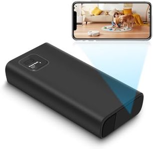 Zygnatek 4K HD Home Security Camera with Night Vision Motion Detection, Mini Indoor/Outdoor Surveillance Camera, 10000mAh Power Bank 64GB SD Card Included, Gravity Sensor, No Internet Required