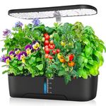 Hydroponics Growing System, 12 Pods Indoor Garden with Grow Light, Quiet Water Pump, Automatic Timer, Height Adjustable Herb Garden Indoor Kit