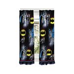 Franco Kids Room Window Curtain Panels Drapes Set, 82 in x 63 in, Batman