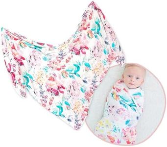 Stroller Society - Viscose from Bamboo and Cotton Baby Blanket, Floral Baby Blanket, Receiving Blankets Girl, Swaddles for Newborns, Baby Girl Blanket, 47 x 47 inches
