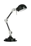 Premier Housewares Library Adjustable Table Lamp, Metal, E14, 60 W - Black