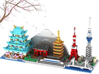 OneNext Japon Tokyo Skyline Collection célèbre Architecture modèle Bloc de Construction Ensemble (1350 pièces) Micro Mini Briques Jouets Cadeaux pour Enfants et Adultes