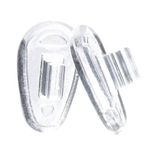 GMS Optical Tear Drop Push-In Silicone Nose Pads for Glasses, Sunglasses, and Eye Wear | 15mm, 10 Pair