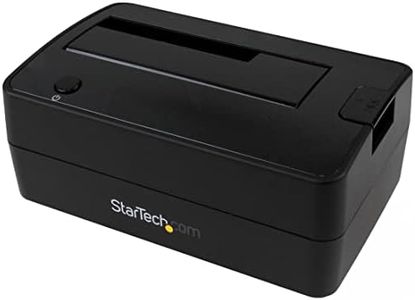 StarTech.com Single Bay USB 3.1 to SATA Hard Drive Docking Station, USB 3.1 (10 Gbps) Hard Drive Dock, External 2.5/3.5" SATA III HDD/SSD Docking Station, Top-Loading Hard Drive Bay (SDOCKU313),Black