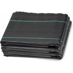 Singhal Premium Garden Weed Control Barrier Sheet Mat 1 Meter x 25 Meter, Landscape Fabric 110 GSM Heavy Duty Weed Block Gardening Mat for Gardens, Agriculture, Outdoor Projects (Black)