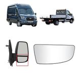 ALIGOPARTS RIGHT Driver Side Lower Wing Mirror Glass for Ford Transit MK8 2014+ Blind Spot - Replacement for BK31-17AY00-AA, 1823997, 1855102 - Fits 2014-2023 Models (Right Lower)