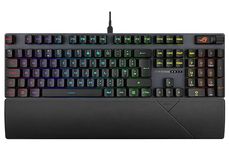 ASUS ROG Strix Scope II RX Gaming Keyboard, IP57, Dampening Foam, Pre-lubed ROG RX Red Optical Switches, PBT Keycaps, multi-function controls, Xbox Game Bar function hotkeys, RGB-Black, UK Layout