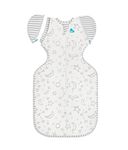 Love To Dream Swaddle Up Transition Bag, Twin Zipper, Arms-Free Baby Sleep Sack with Zip-Off Wings, Soft Stretch Cotton, Hip Healthy, Moderates Ideal Temperature, (6-9 Months), Bamboo Stars & Moon