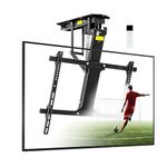 TOPSKY Electric Ceiling TV Mount with Remote, Motorized Drop Down TV Ceiling Mount for 32–70 Inch Flat & Curved TVs, Up to 88 lbs, VESA 600x400, Fits Flat & Pitched Ceilings, Black