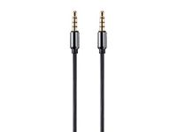 Monoprice Auxiliary 3.5mm TRRS Audio & Microphone Cable - Use with Smartphones and Tablets, Gold Plated, 3 Feet, Black - Onyx Series