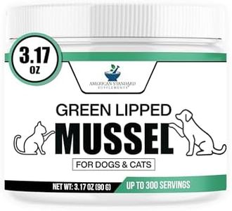 American Standard Supplements Green Lipped Mussel Powder for Dogs & Cats - Joint & Mobility Support - 3.17 oz (90g)