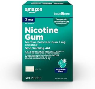 Amazon Basic Care Nicotine Polacrilex Uncoated Gum 2 mg, Arctic Mint, 310 Count