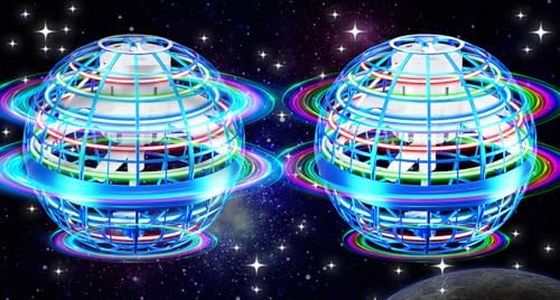 Vantexi Flying Orb Ball Toy,2026 Upgraded Parachute LED Light,Blue & Blue