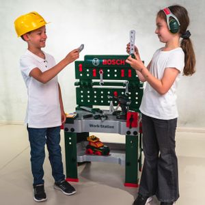 Theo Klein Bosch Kids Workbench Playset – 150-Piece Tool Set
