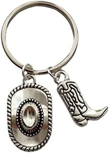 Western Country Keychain Cowboy Hat Keyring Cowgirl Accessories Boot Key Chain