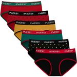 INNERSY Womens Cotton Underwear Mid Low Waisted Sexy Panties Comfortable Hipsters Briefs Underpants 6 Pack(Medium, 4 Solid Colors/2 Stars with Wide Band)