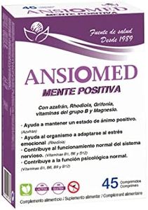 Ansiomed Mente Positiva - 45 cápsulas - Herbetom Bioserum | suplementos serotonina con azafrán, rhodiola, griffonia, vitaminas y triptofano con magnesio | manten estado de ánimo positivo - dopamina