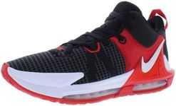 Nike Men's Lebron Witness 7 Basketball Shoe, Black/White-University Red, 10 M US