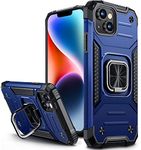 Vakoo for iPhone 13 Case, iPhone 14 Case, Shockproof Heavy Duty Phone Case with Kickstand for iPhone 13 Cover - Blue