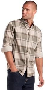 Weatherproof Vintage Mens Casual Soft Brushed Plaid Button-Down Flannel Shirt