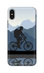 Generic PRINTFIDAA Mirror Image of Cyclist Travel Printed Designer Hard Back Case Cover for Apple iPhone X/iPhone 10 / iPhone Ten/iPhone Xs -(XT) SAG1008