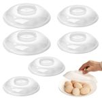 Supvox® 6Pcs Silicone Lids for Bowl, 3 Sizes Silicone Covers for Food, Clear Silicone Lids Bowl Covers Microwave Cover Food Grade PP Kitchen Home Plate Cover Lids for Bowls, Pots, Cups