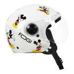 Kids Bike Helmet by Xinor Fogi ISI Certified Ages 6-14 Years Mickey Mouse Design - XS (White)