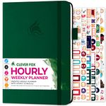 Clever Fox Planner Schedule – Undated Weekly & Monthly Life Planner with Time Slots, Appointment Book & Daily Organizer, A5 (Forest Green)