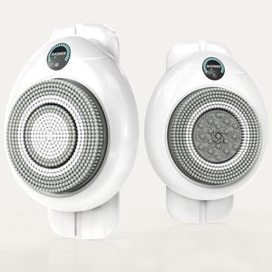 Electric Back Scrubber for Shower - Wall Mounted Exfoliating Brush, Hands-Free Automatic Body Scrubber, IPX7 Waterproof, 3-Speed Adjustment, 3 Replaceable Heads with 50pcs Disposable Shower Caps