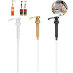 3-Pack Universal Fit Syrup Pump for Coffee Syrup Bottles - Easy-to-Clean Liquid Dispenser Pump for Kitchen & Barista Tools
