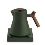 Fellow Corvo EKG Pro Electric Tea Kettle - Electric Tea Pot - Quick Heating Electric Kettles for Boiling Water - Temperature Control & Built-In Brew Timer - Woodland with Walnut Accents - 0.9 Liter