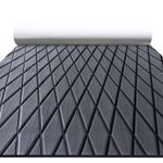 FOCEAN Boat Flooring EVA Foam Boat Decking Marine Mat Non-Slip Self-Adhesive Flooring Sheet for Motorboat Kayak Surfboard Garden Flooring Swimming Pools, 94.5''x 15.7'', Dark Grey with Black Lines