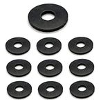 TERF® 10 Pcs Black Rubber Penny Washer M10 / 10mm X 30mm X 2.5mm Penny Washers Size: 10mm Inside Diameter (Hole) X 30mm Out Side Diameter X 2.5mm Thickness