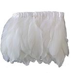 Sowder Duck Goose Feather Trim Fringe 2 Yards(White)