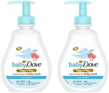 Baby Dove Rich Moisture Hair to Toe Baby Wash 200 ml, No Tears Body Wash for Baby's Soft Skin - Hypoallergenic, No Sulphates, No Parabens (Pack of 2)