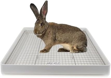 Oncpcare 22x18 Super Large Rabbit Litter Box with 2 Grates (Metal & Plastic), Bunny Litter Tray for Cage, Small Animal Potty Trainer for Adult Rabbit Flemish Giant Rabbit