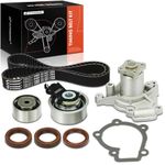 A-Premium 4PCS Engine Timing Belt Kit + Water Pump W/Tensioner Compatible with Hyundai Elantra 06-12, Tiburon 07-08, Tucson 06-07 & Kia Soul 10-11, Sportage/Spectra/Spectra5-2.0L