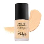 RUBY's ORGANICS Liquid Foundation For Face Makeup,Waterproof,Full Coverage Blendable,Long Lasting,Matte Finish And Poreless,Normal To Oily Skin,Vegan,Paraben And Silicon-Free,Shade Lm 01.5,30 Ml