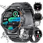 Military Smart Watch for Men Answer/Make Calls,1.39" Smartwatch with 400mAH,100+ Sport Modes,Heart Rate/Sleep Tracker Fitness Sports Watch for Android iOS Black