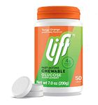 Lift | Fast-Acting Glucose Chewable Energy Tablets | Orange | 50 ct Jar (Pack of 1)