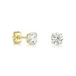 14k Yellow Gold Solitaire Round Cub