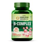 Vlado’s Himalayan Organics Vitamin B Complex with 100% RDA B1, B2, B3, B5, B6, B7, B9 & B12 | Hair Growth, Energy & Immunity | Youthful Skin - 120 Veg Tablets