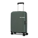 American Tourister Liftoff 55 Cms Small Cabin Polypropylene Hard Sided Double Spinner Wheel Luggage/Trolley Bag/Speed_Wheel 4 Wheel Suitcase- Dark Olive