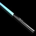 Auomii Lightsaber RGB 7 Color Metal Hilt Light Saber Swing USB Rechargeable Light Sword with Sounds Effect for Kids Adults Cosplay Children's Day Black