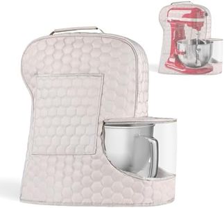 Ottkids Stand Mixer Dust Cover Compatible with KitchenAid Mixer - Storage Bag for 6/7/8 Quart Bowl Lift with Pockets for Accessories and Attachments(Khaki,Fits for 6-8 Quart）