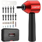 XUNTOP Rivet Nut Drill Adaptor Kit with 100PCS Nut Accessories,Easy to Install Nut Gun Adapter for Electric Rivet Gun Electric Rivet Gun Adapter Widely Used in Mechanical and Automobile Maintenance