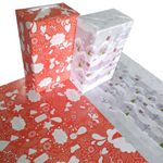 Evince Christmas Gifts Wrapping Paper Roll | Red Doodle White Xms Tree Theme Gift Wrap for Kids, Men, Women, Office Use 70x50 Cms - 10 Sheets